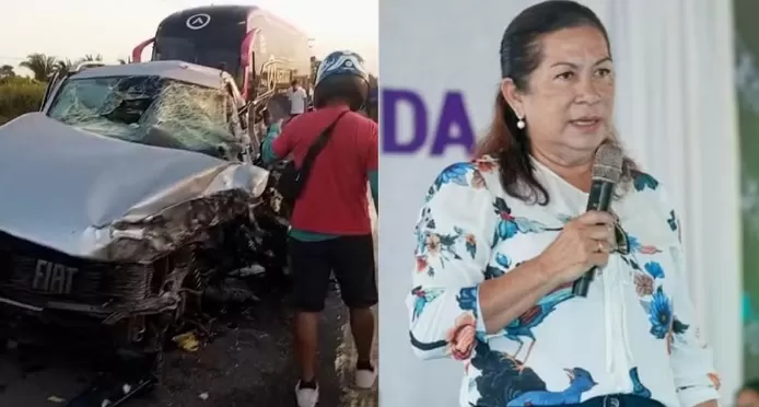  Primeira-dama de cidade do Maranhão morre em acidente entre carro e ônibus