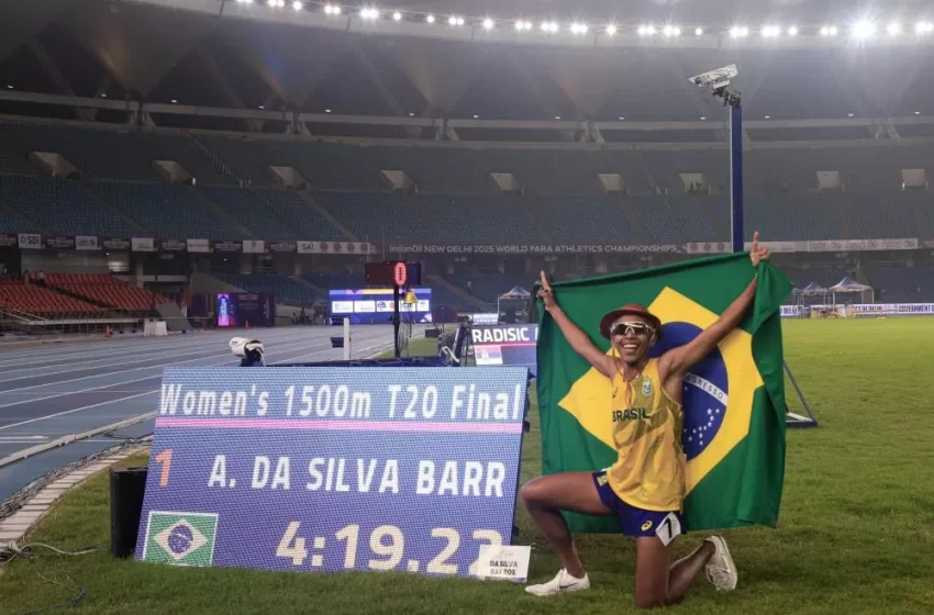  Keyla Barros conquista ouro e quebra recorde no Mundial de Atletismo Paralímpico, na Índia