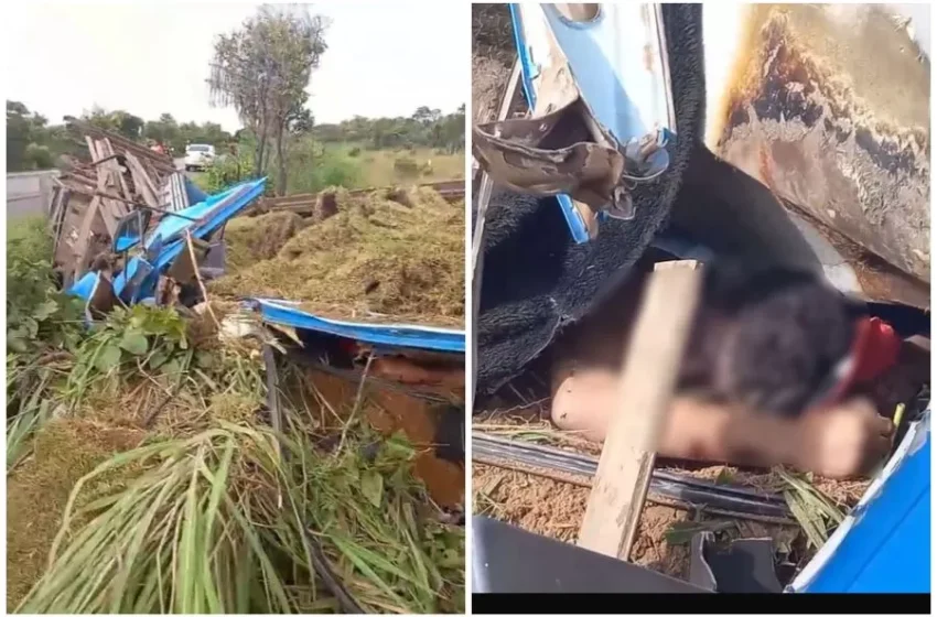 Caminhoneiro desmaia ao volante, colide em veículos e morre na BR-316