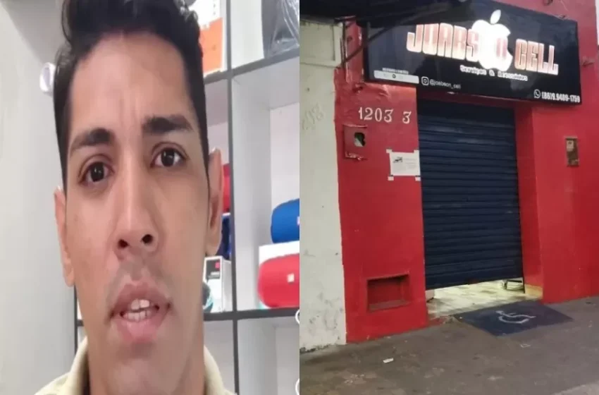Empresário reage a tentativa de assalto a loja de celulares e é baleado em Teresina