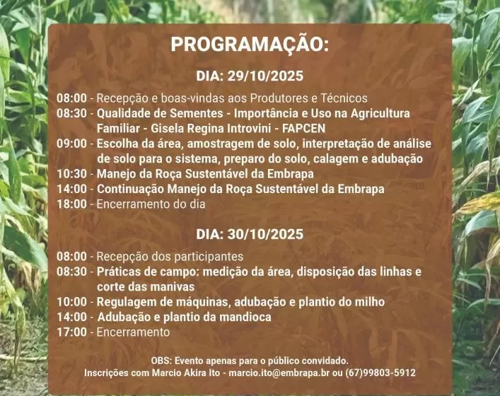 Curso ensina técnicas de roça sustentável para agricultores familiares em Balsas
