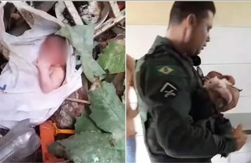  Bebê é encontrado dentro de sacola em meio a lixo em Icó, no interior do Ceará