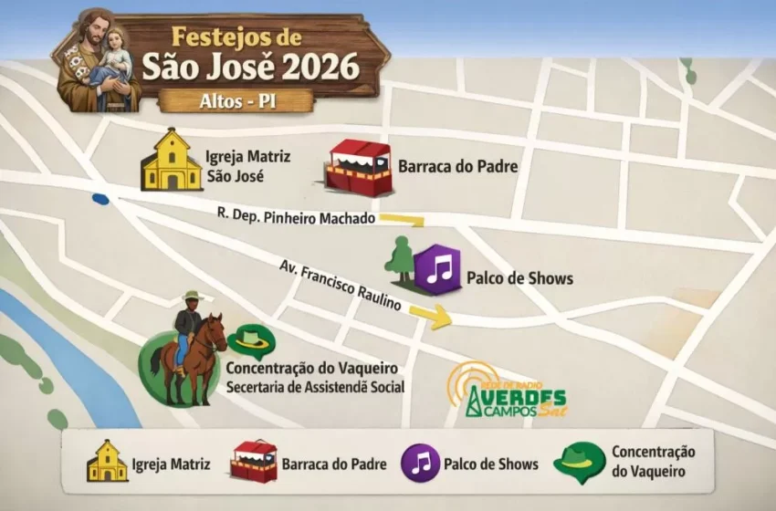  Festejos de São José 2026 movimentam Altos com fé, tradição e grandes atrações