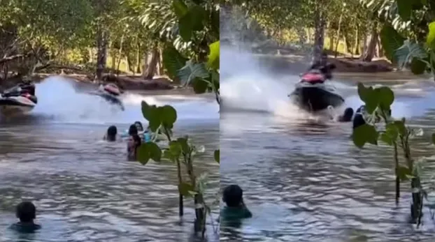  Moto aquática atinge banhistas e deixa dois feridos no rio Corda, no MA; condutor é preso