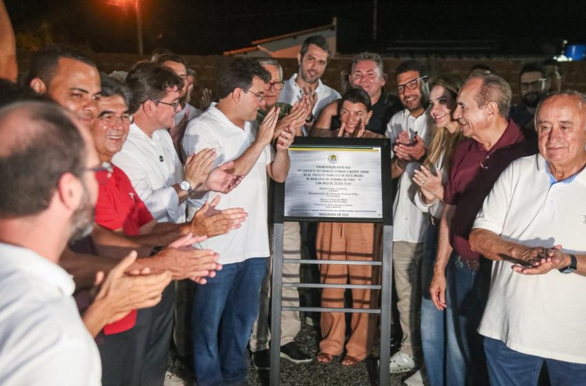 Em Ipiranga do Piauí, Rafael Fonteles inaugura asfalto e anuncia novas obras de mobilidade e lazer