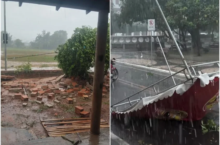  Temporal com fortes ventos causa danos e assusta moradores em Piracuruca