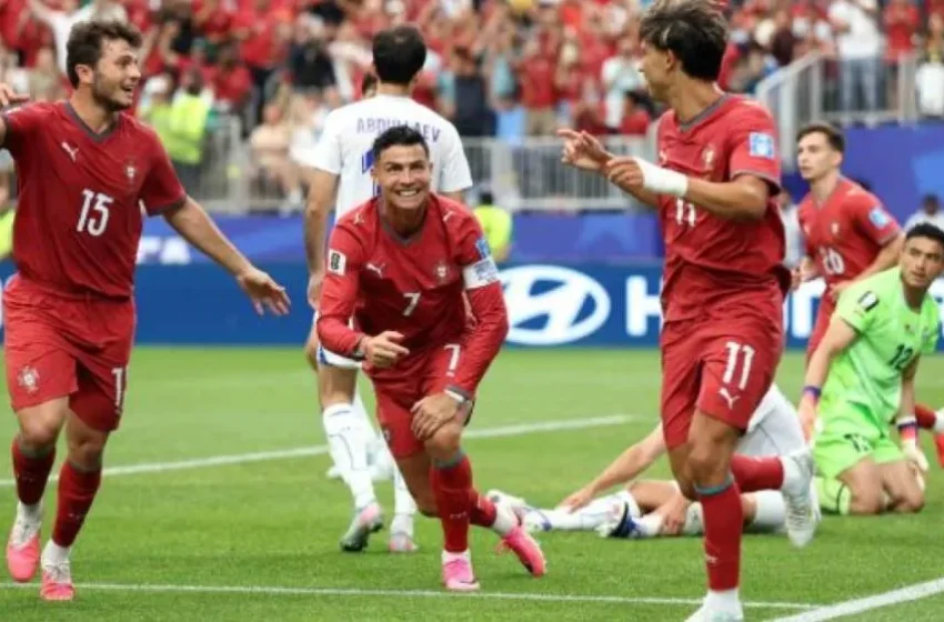  Portugal goleia Uzbequistão por 5 a 0 pelo Grupo K, em uma tarde inspirada de Cristiano Ronaldo